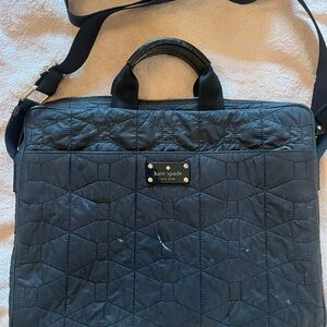 Kate Spade Black Quilted Laptop Bag